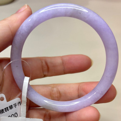 冰粉紫緬甸翡翠手鐲