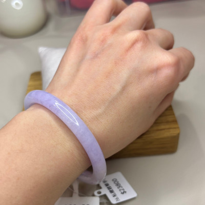 冰粉紫緬甸翡翠手鐲