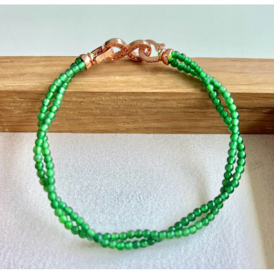 危料冰種綠連理交叉手串